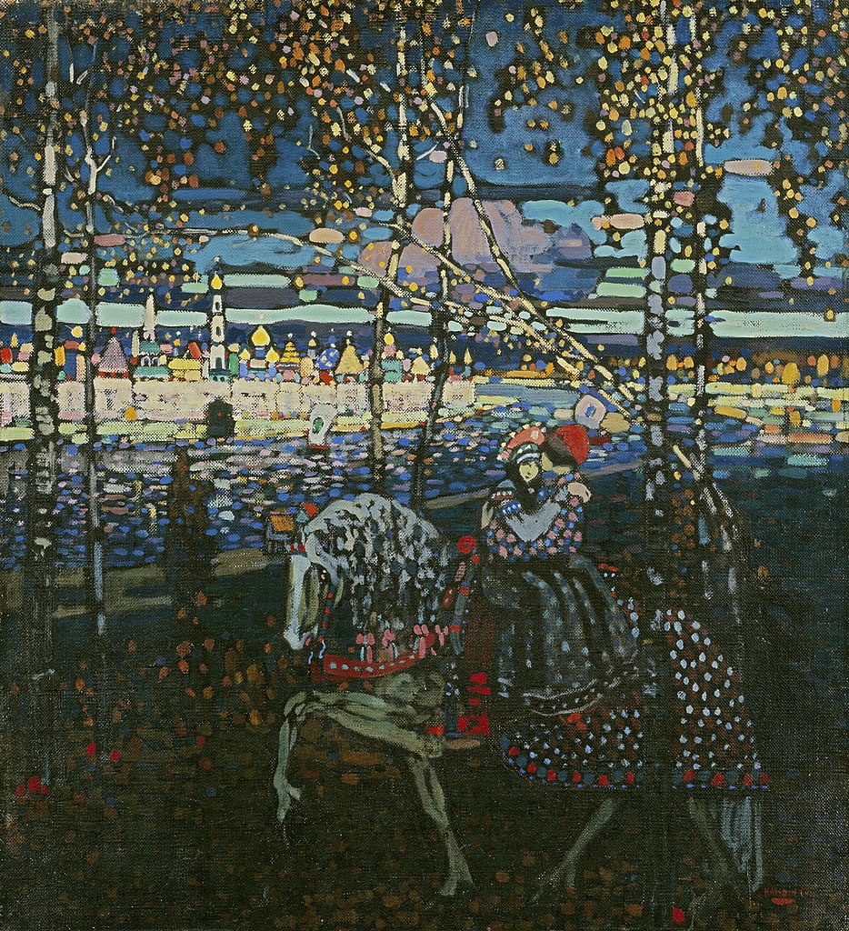 Vassily Kandinsky, Paartje op een paard, 1906-1907